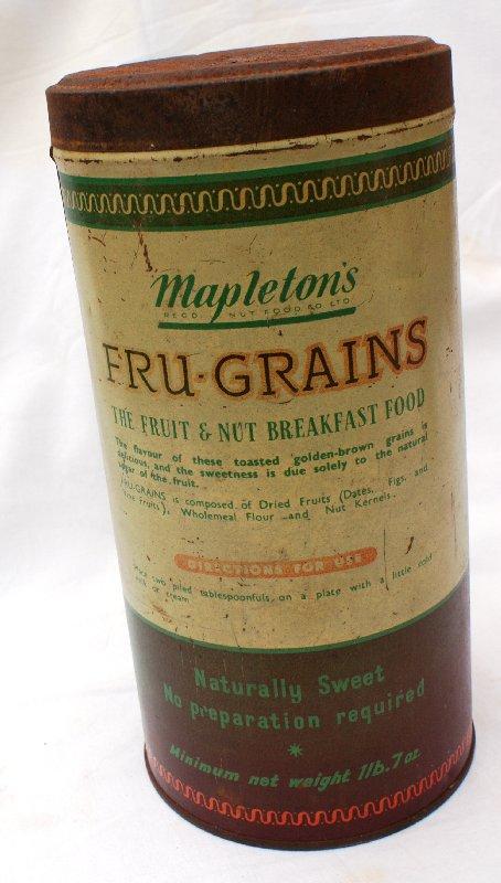 Mapleton’s Fru-Grains Breakfast Cereal Tin