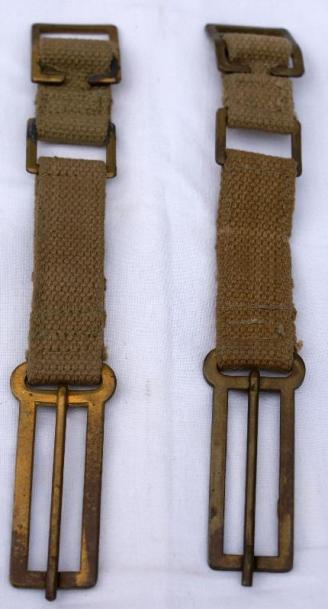 2 X (pair) WWII British Army 37 Pattern 2 X Webbing / Belt Brace Extensions