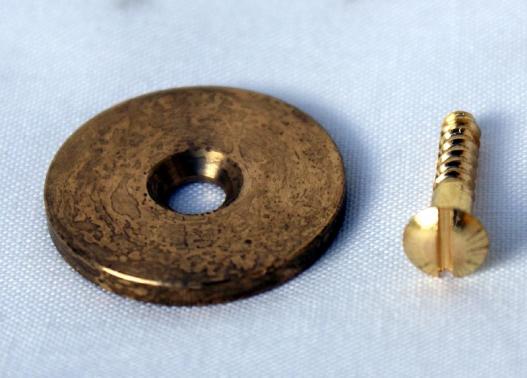 Enfield Brass Identification Disc & Screw.