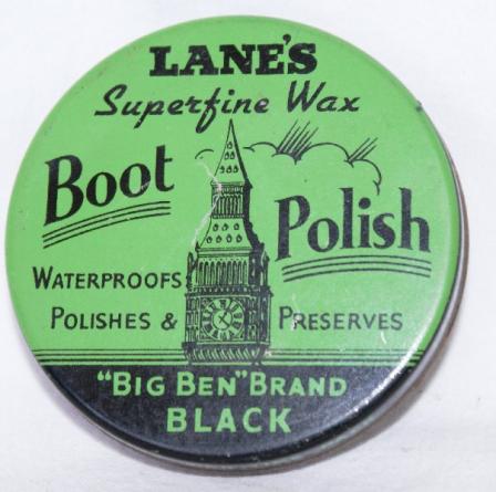 WW2 British Military Lanes 'Big Ben Brand' Tinned Leather Boot Polish