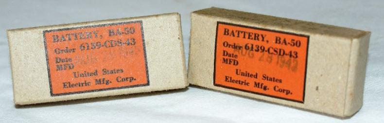 Original 2 X WWII US Empty BA-50  Battery Box