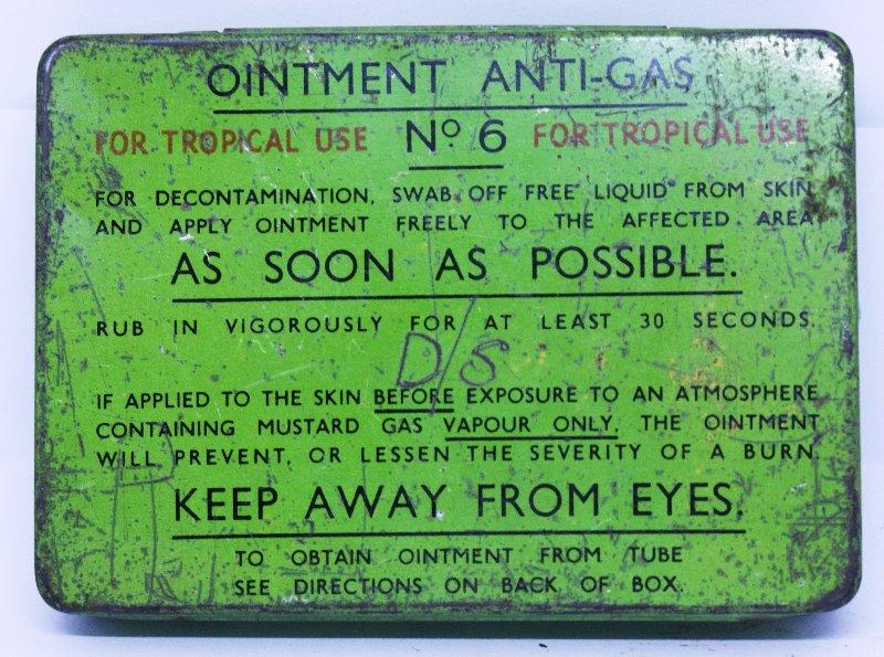Original British WW2 Ointment Anti-Gas Tin No 6