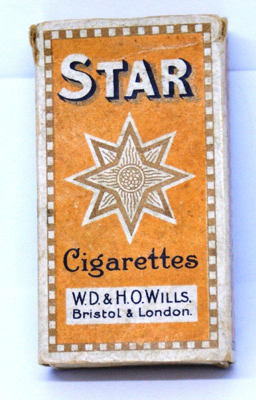 W.D & H.O Wills Star Empty 10 Cigarette Packet