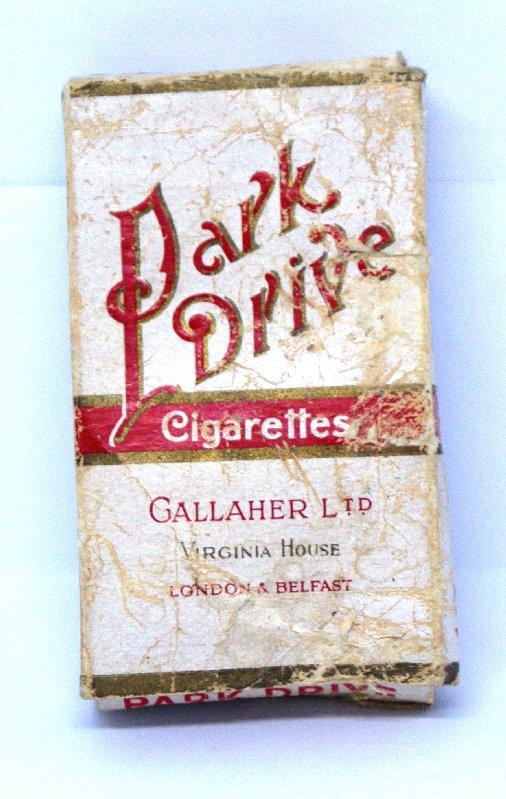 Gallaher’s Park Drive Empty 10 Cigarette Box