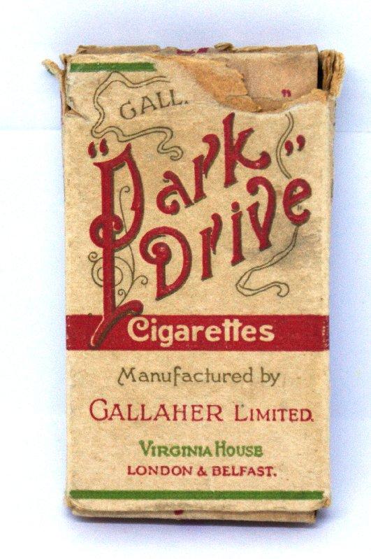 Gallaher’s Park Drive Empty 5 Cigarette Box