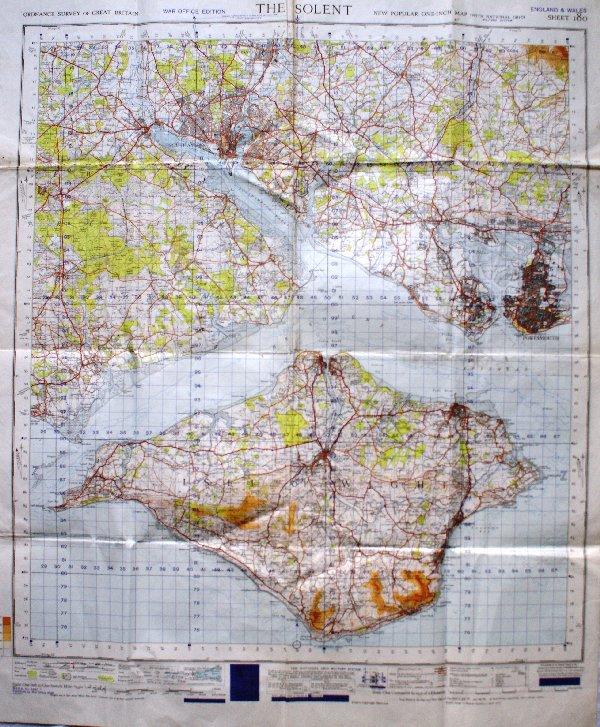 War Office Edition Map of the Solent