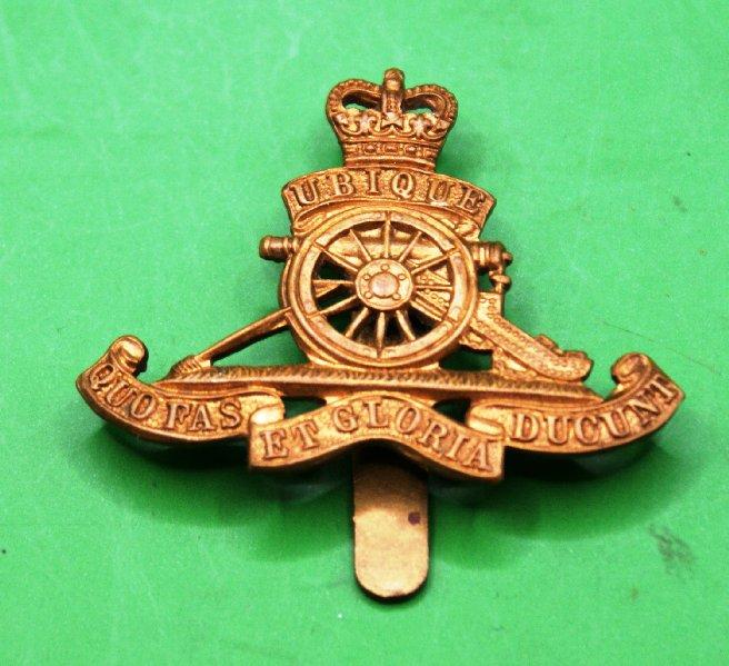 British Royal Artillery Cap Badge.