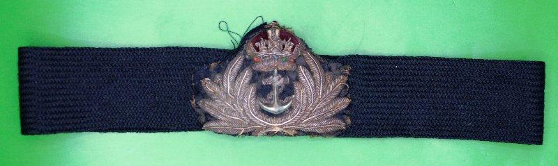 Royal Navy Petty Officers Cap Badge and Band