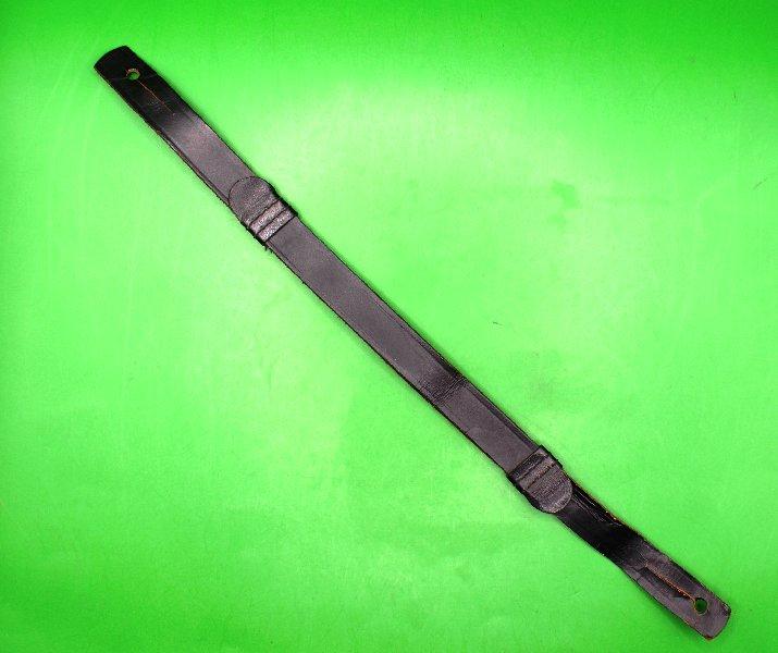 British Army Black Leather Cap Strap