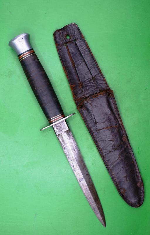 William Rodgers Commando Knife with Leather Scabbard