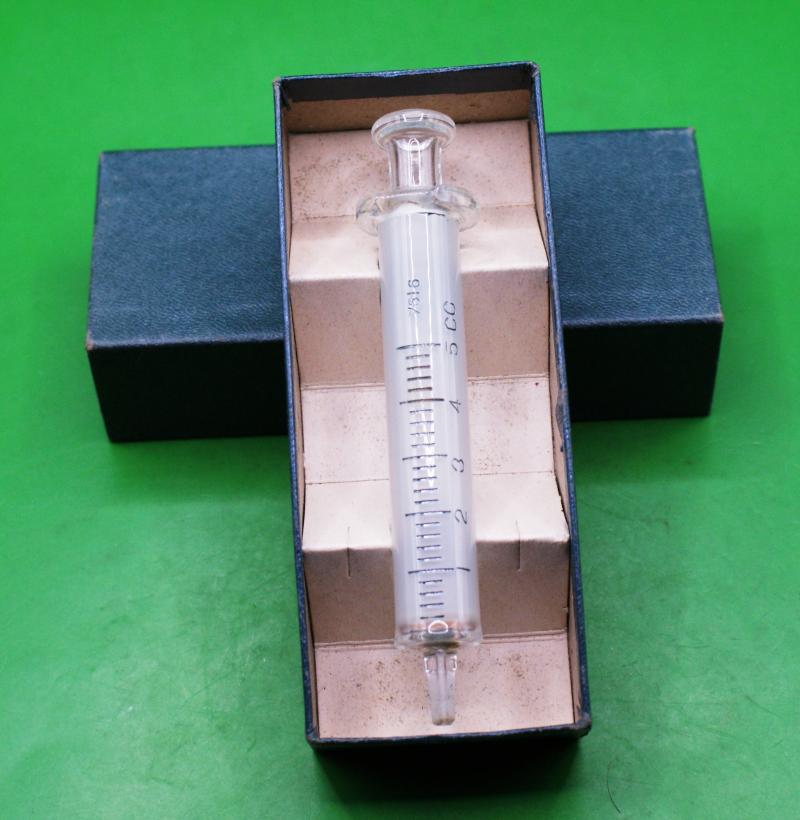 US WWII Glass Syringe 5cc